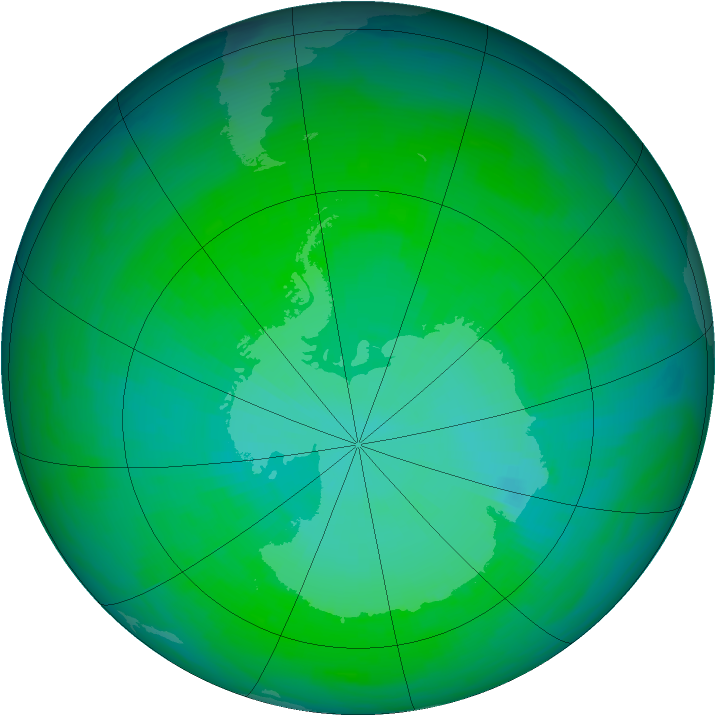 Ozone Map 1991-12-25